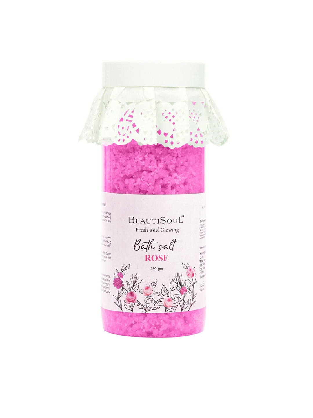 

Beautisoul Rose Bath Salt & Foot Soak 450 g, Pink