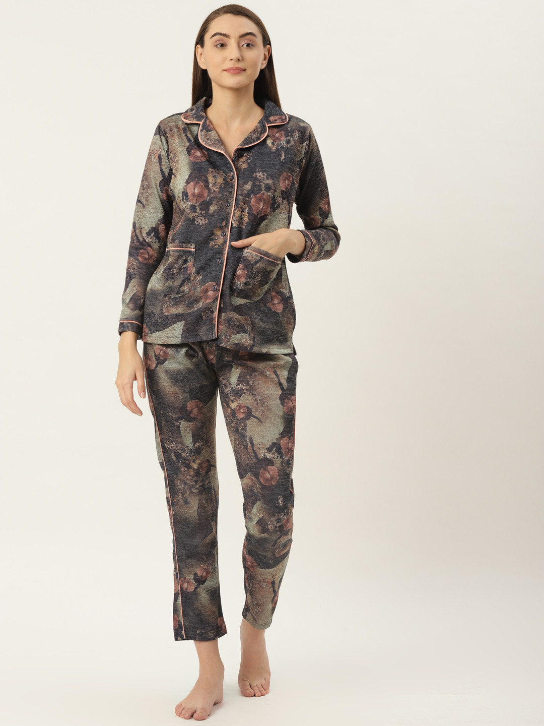 

FABNEST Women Multicoloured Printed Night suit, Multi