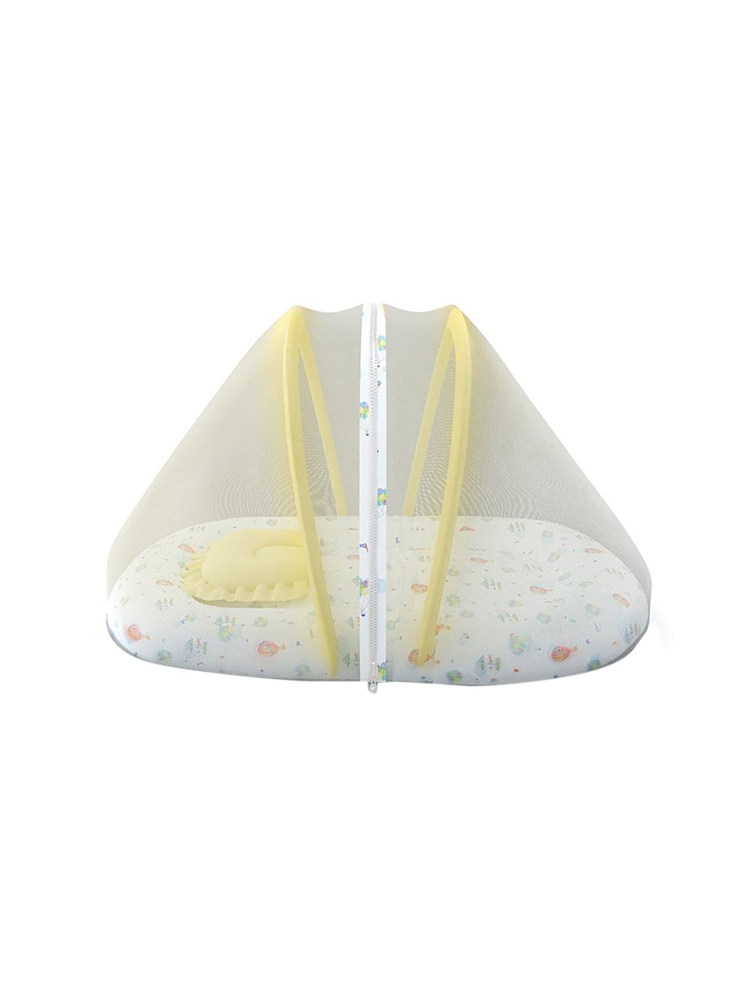 

Fancy Fluff Infants Green & Yellow Printed Pure Cotton Baby Bed Sets