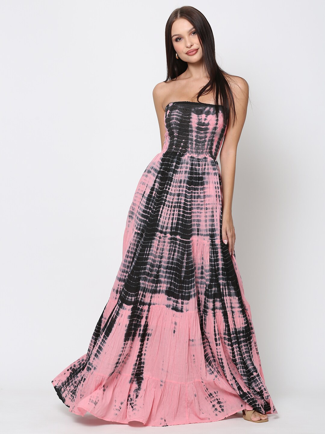 

DRIRO Tie & Dye Cotton Dress, Pink