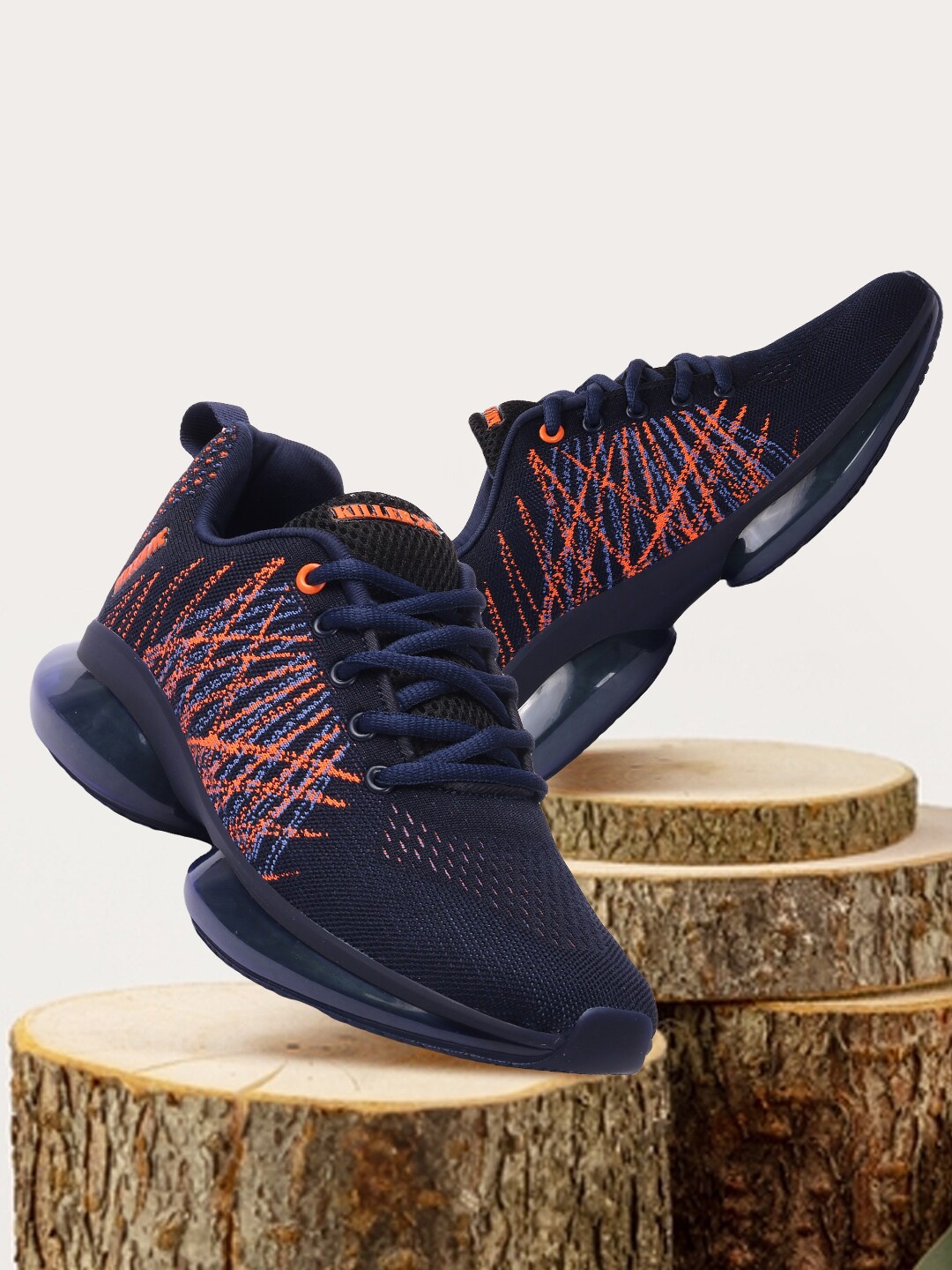 

Killer Men Navy Blue Textile Running Shoes