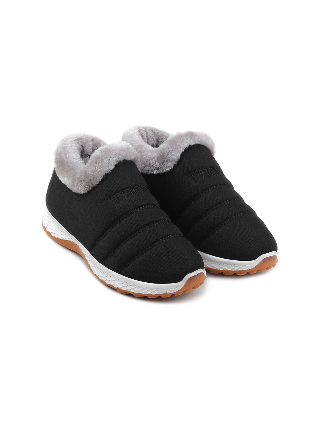 

CASSIEY Women Black Suede Slip-On Sneakers