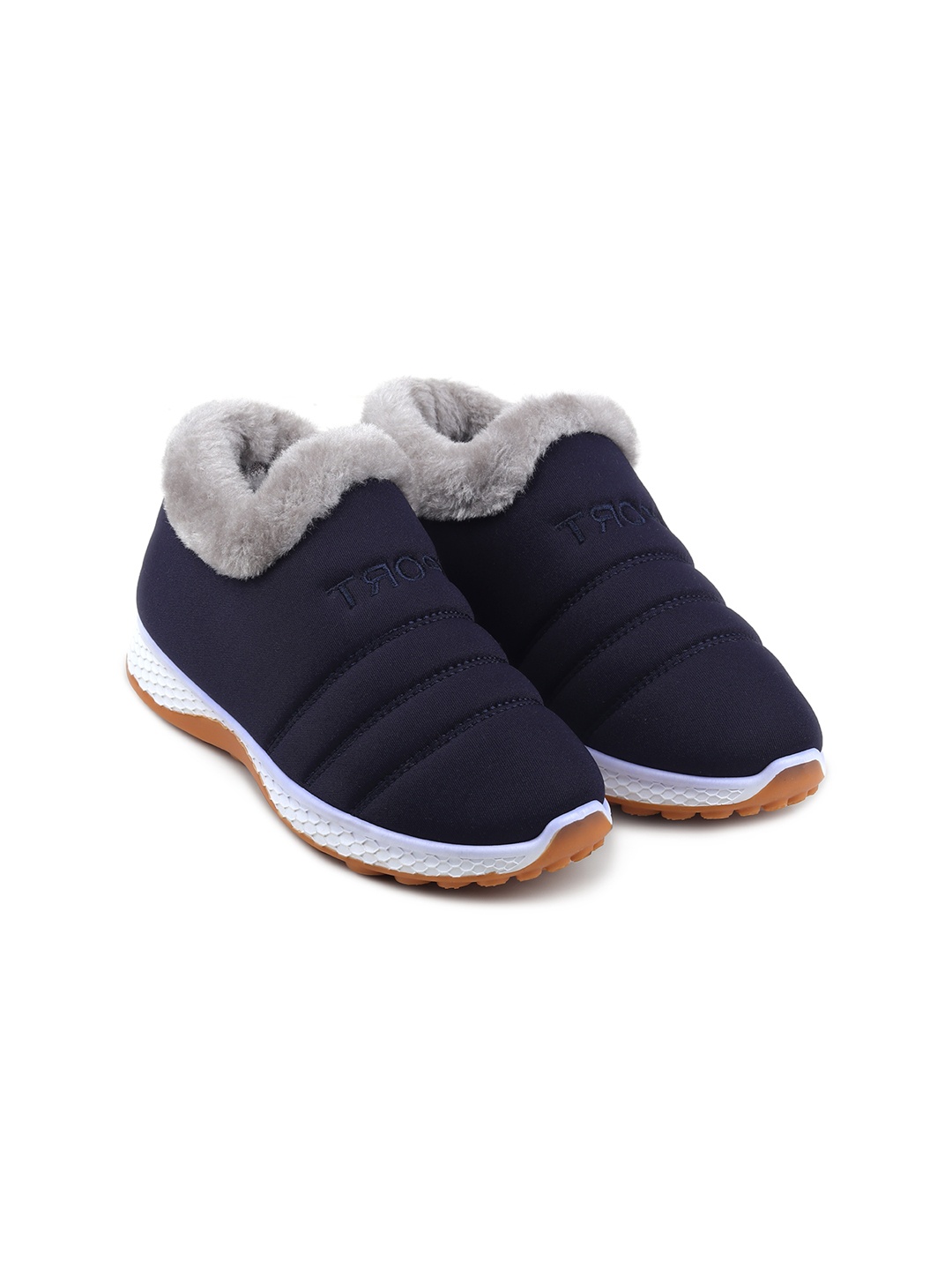 

CASSIEY Women Navy Blue Suede Slip-On Sneakers