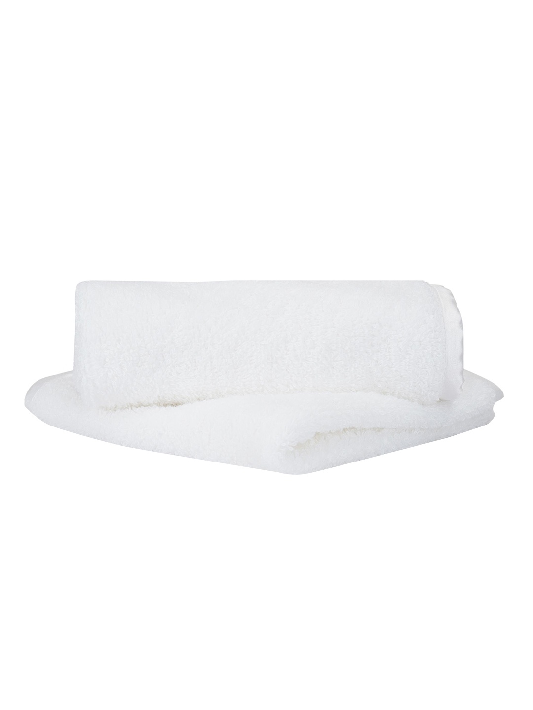 

LUSH & BEYOND Set Of 2 White Solid Pure Cotton 500 GSM Face Towels