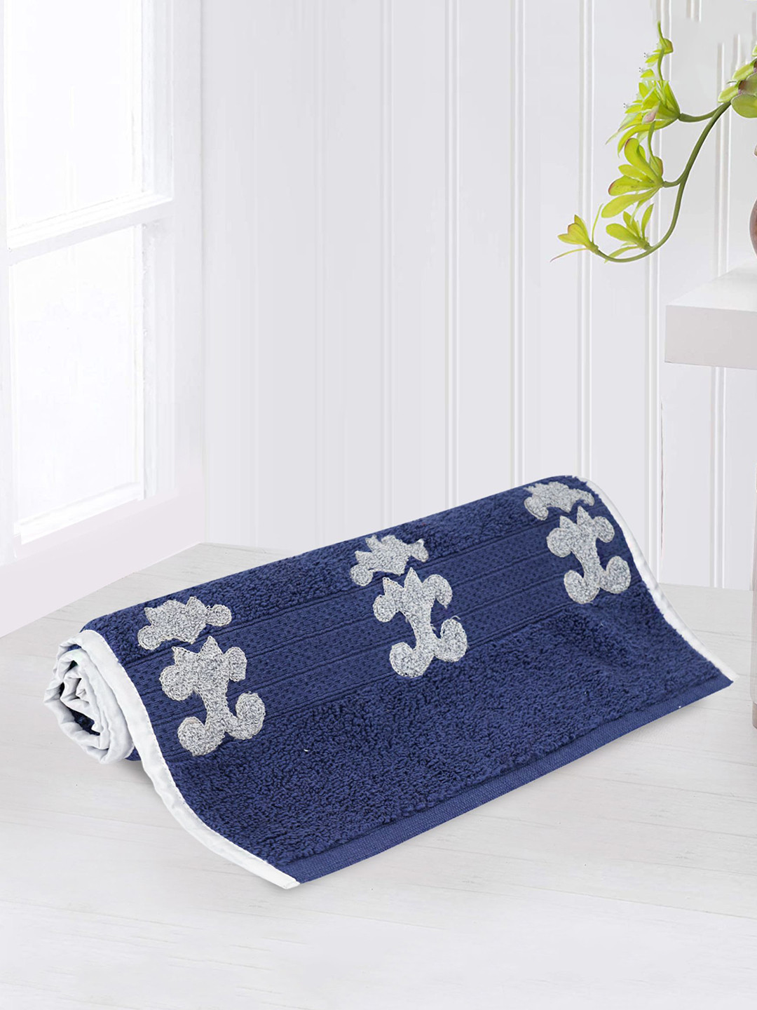 

LUSH & BEYOND Blue Printed Pure Cotton Hand Towels