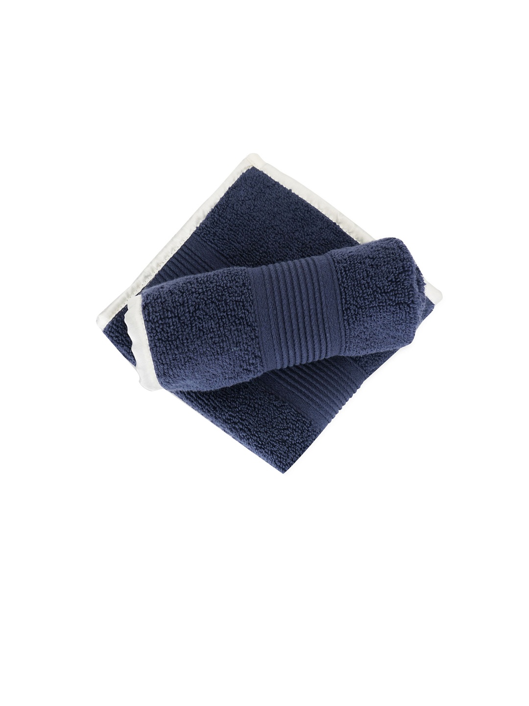 

LUSH & BEYOND Set Of 2 Blue Solid Pure Cotton 500 GSM Face Towels