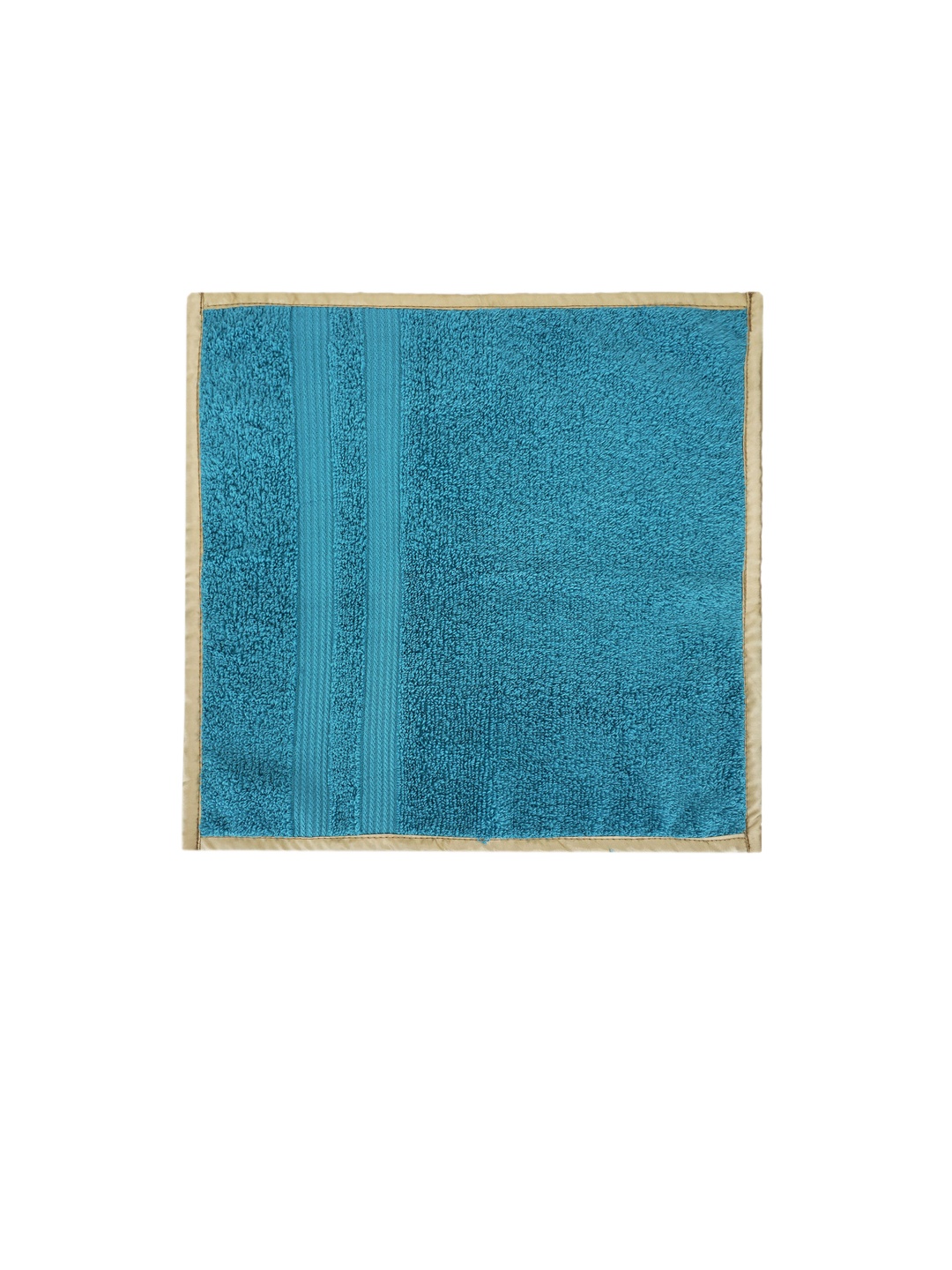 

LUSH & BEYOND Set Of 2 Turquoise Blue Solid Pure Cotton 500 GSM Face Towels