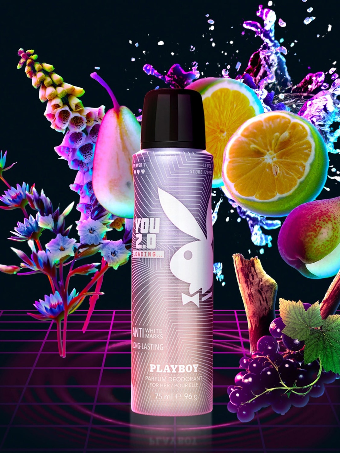 

Playboy You 2.0 Loading Long-Lasting Perfume Deodorant Spray - 75 ml, Pink
