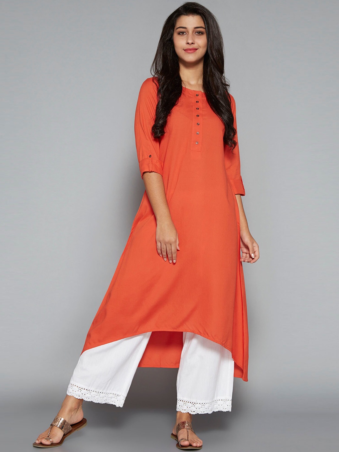

Pistaa Women Orange Kurta