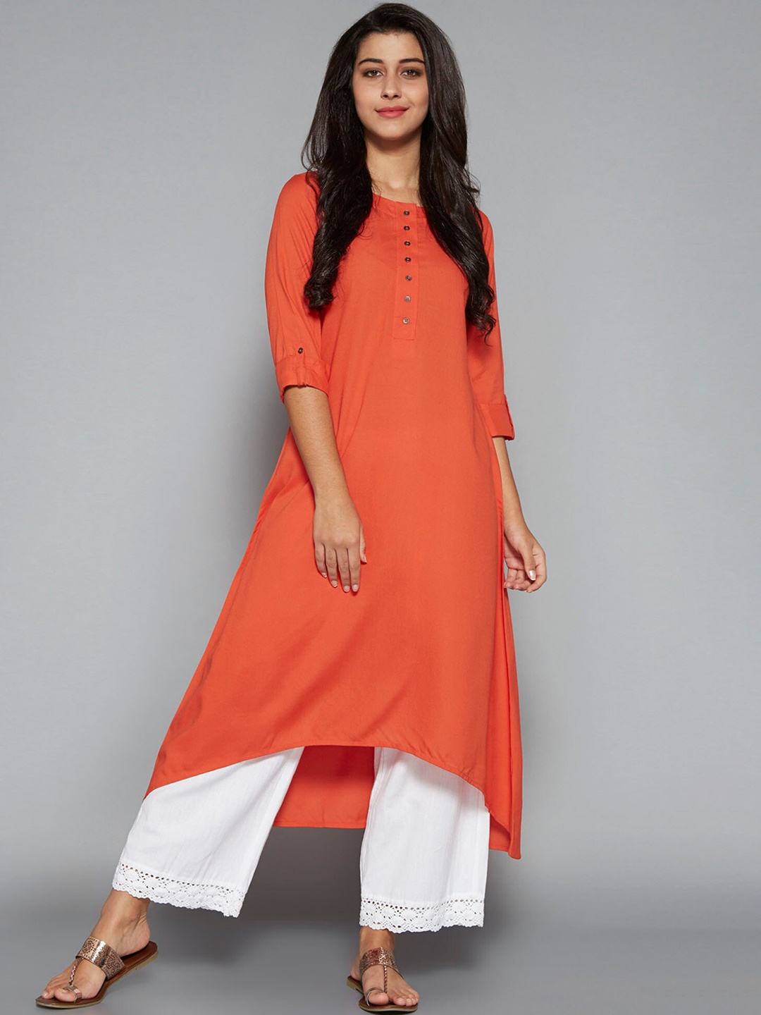

Pistaa Women Orange Kurta