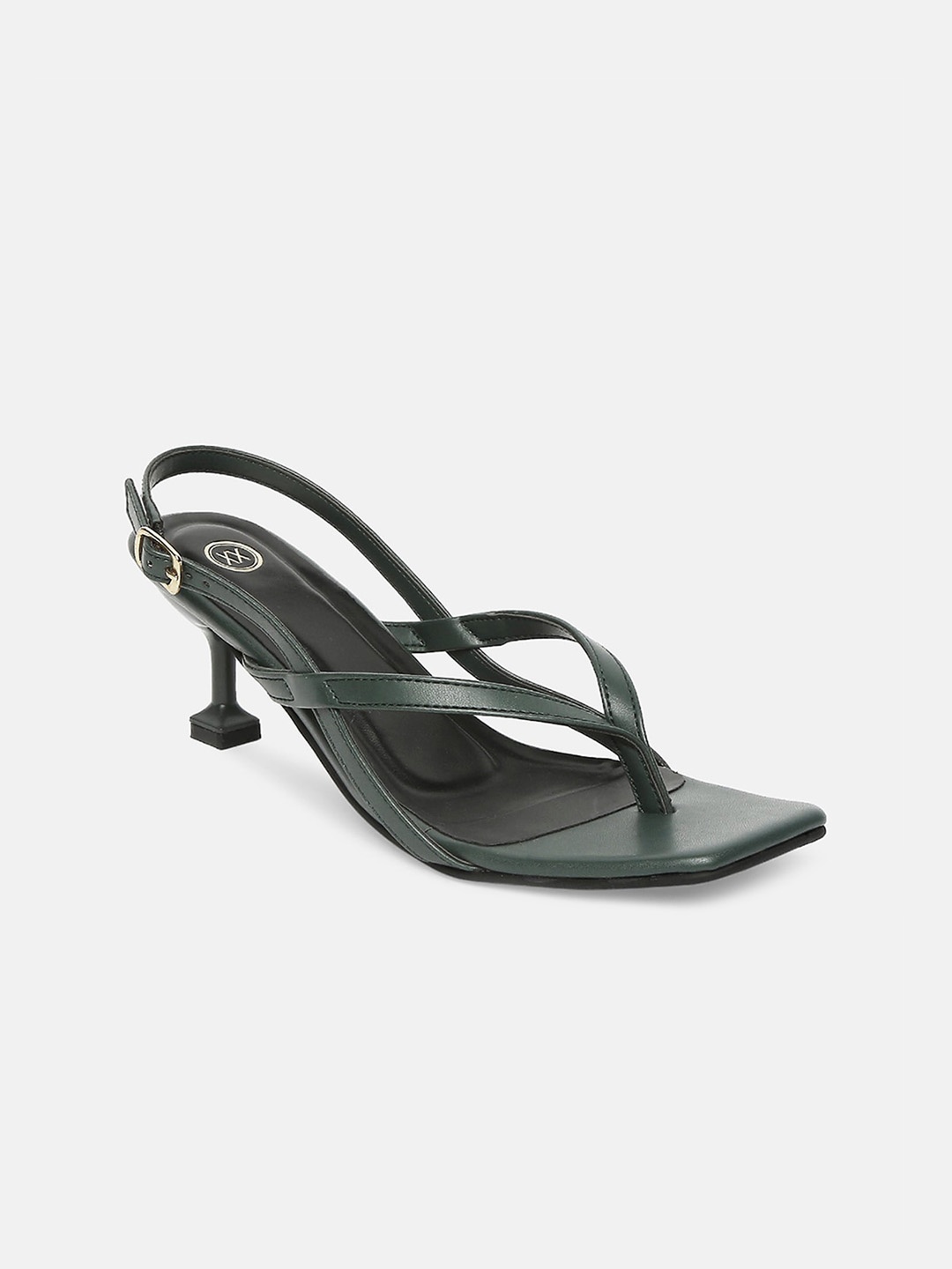 

20Dresses Women Green Kitten Heel with Buckles