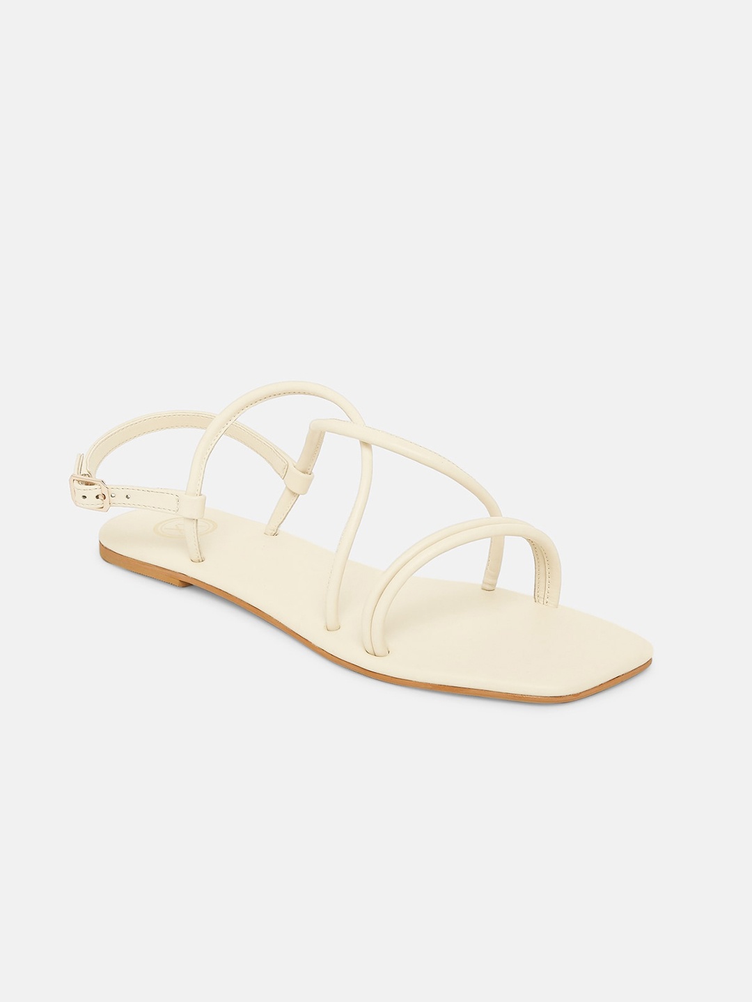

20Dresses Women Cream-Coloured Square Toe Flats