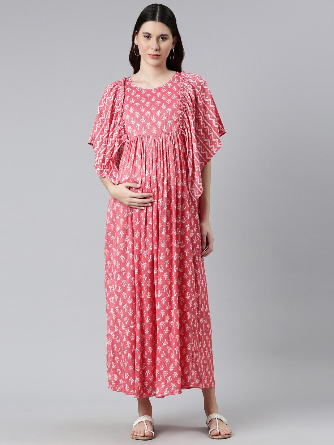 

GOLDSTROMS Pink Printed Maxi Nightdress