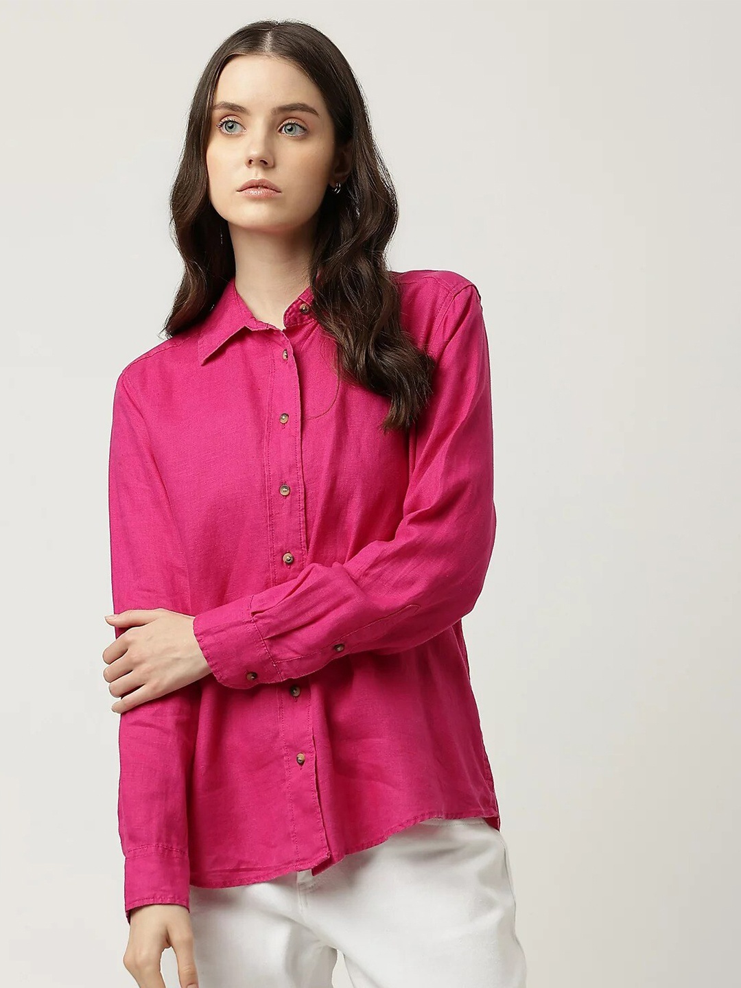 

Marks & Spencer Women Pink Casual Shirt