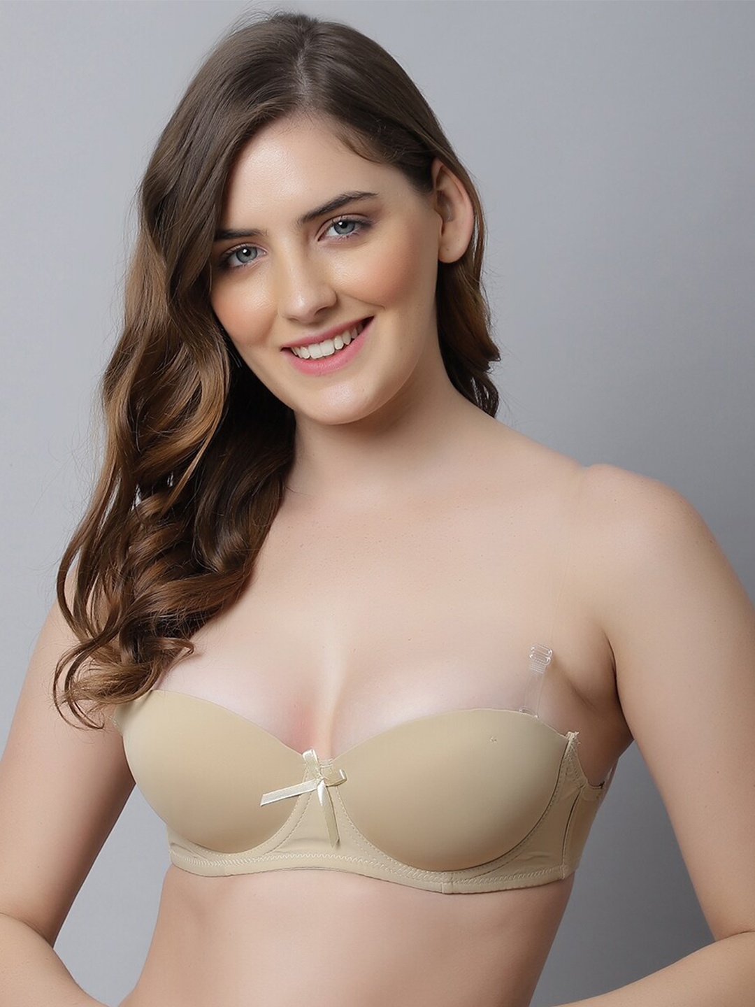 

Friskers Beige Bra Underwired Lightly Padded