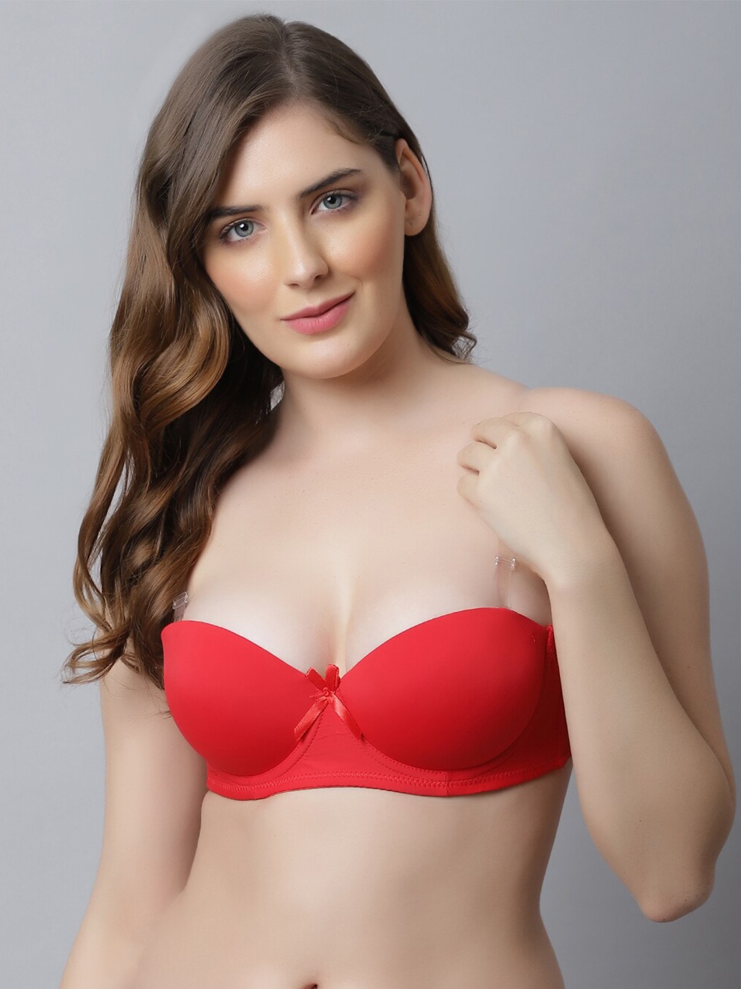 

Friskers Red Bra Underwired Lightly Padded