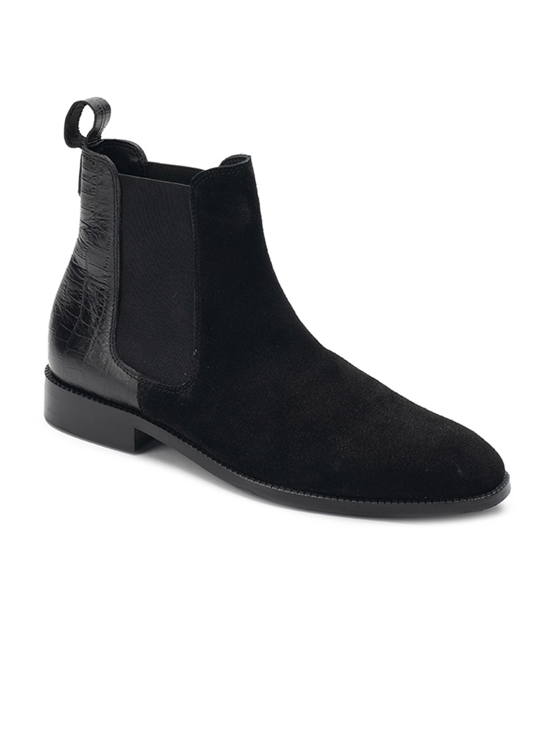 

Heel & Buckle London Men Black Solid Leather Chelsea Boots