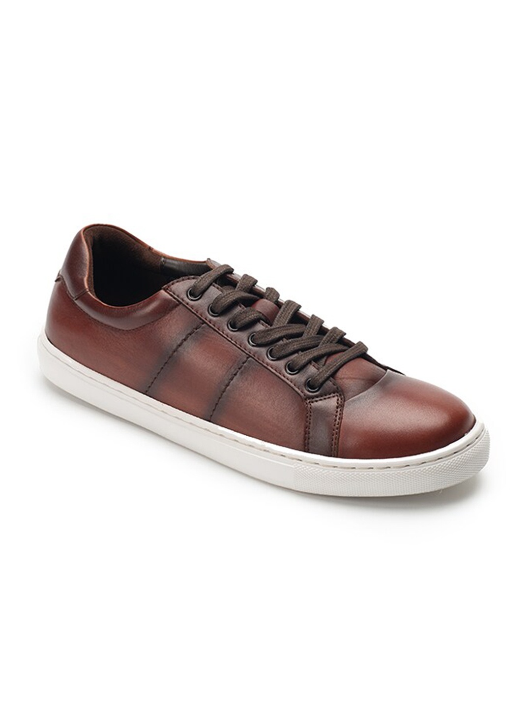 

Heel & Buckle London Men Tan Leather Sneakers