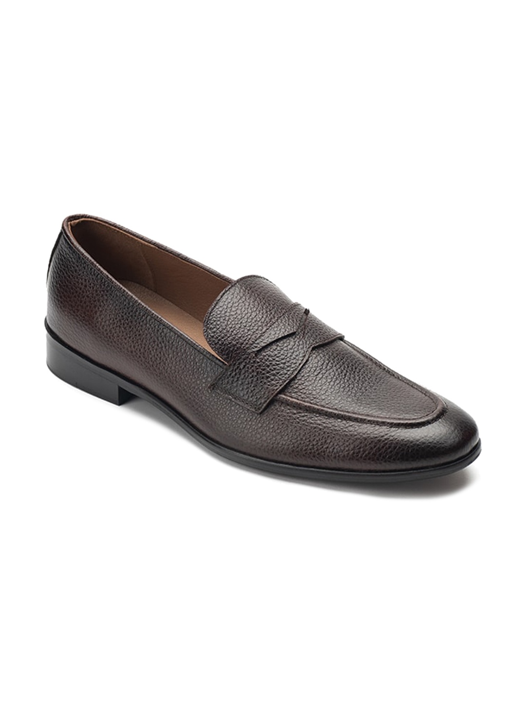 

Heel & Buckle London Men Brown Solid Leather Formal Loafers
