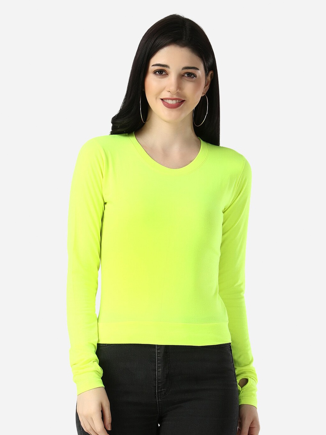 

Viral trend Women Lime Green T-shirt