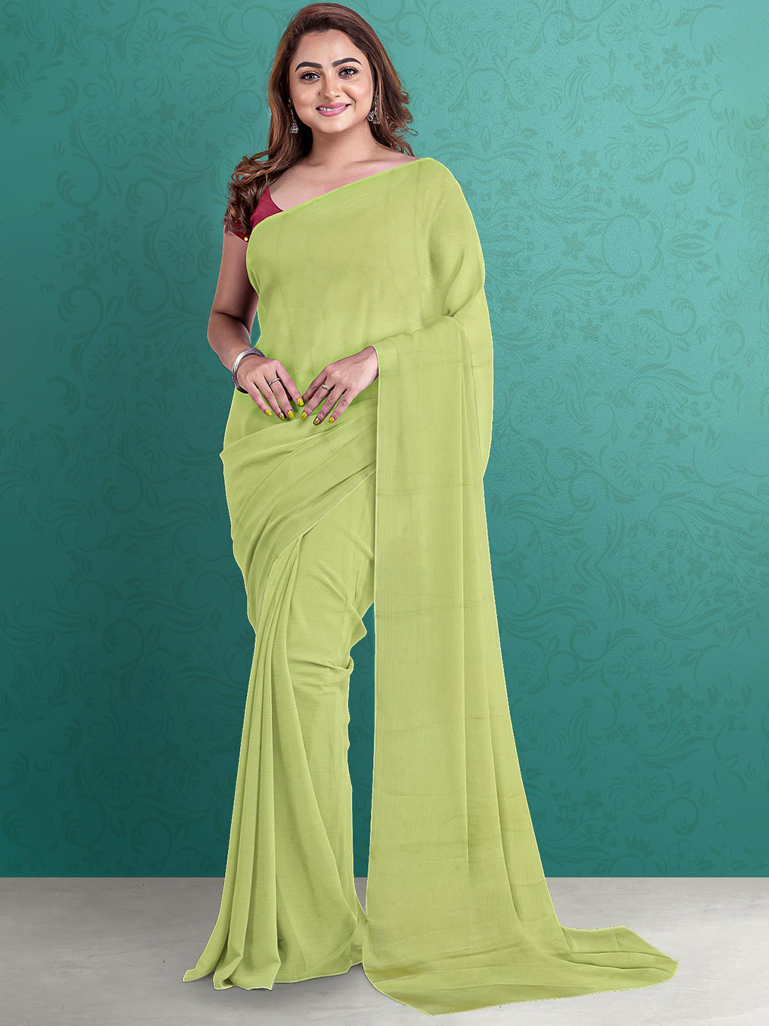

Kalamandir Green Woven Saree