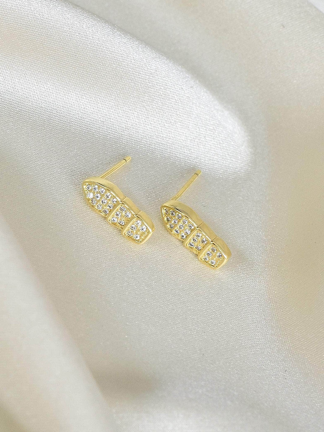 

Klissaa Gold-Toned Contemporary Studs Earrings