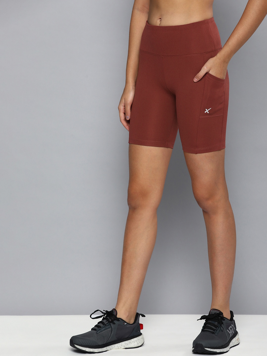 

HRX by Hrithik Roshan Women Red Skinny Fit High-Rise Sports Shorts
