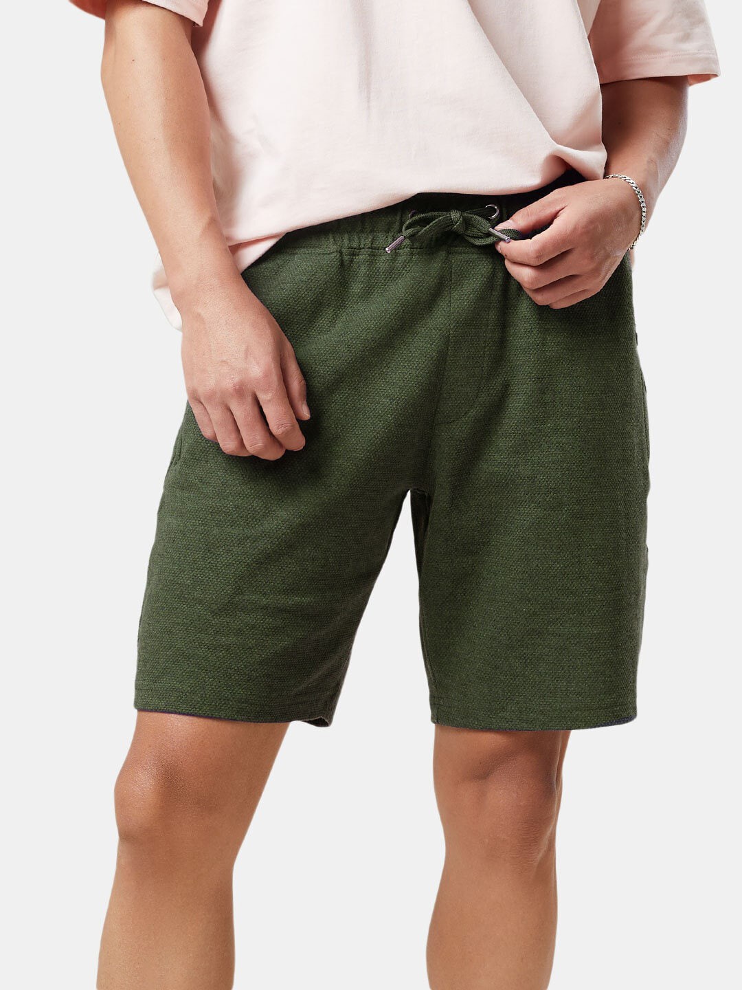 

The Souled Store Men Olive Green Shorts
