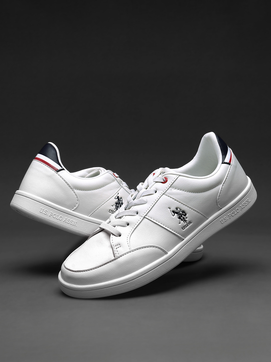 

U.S. Polo Assn. Men Off White PU Sneakers