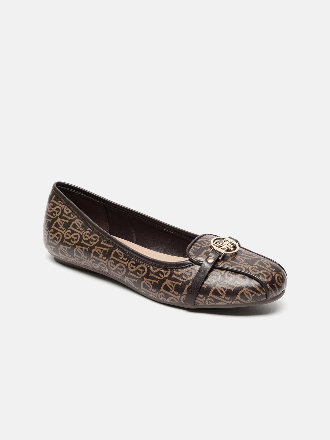 

U S Polo Assn Women Brown Printed Ballerinas Flats