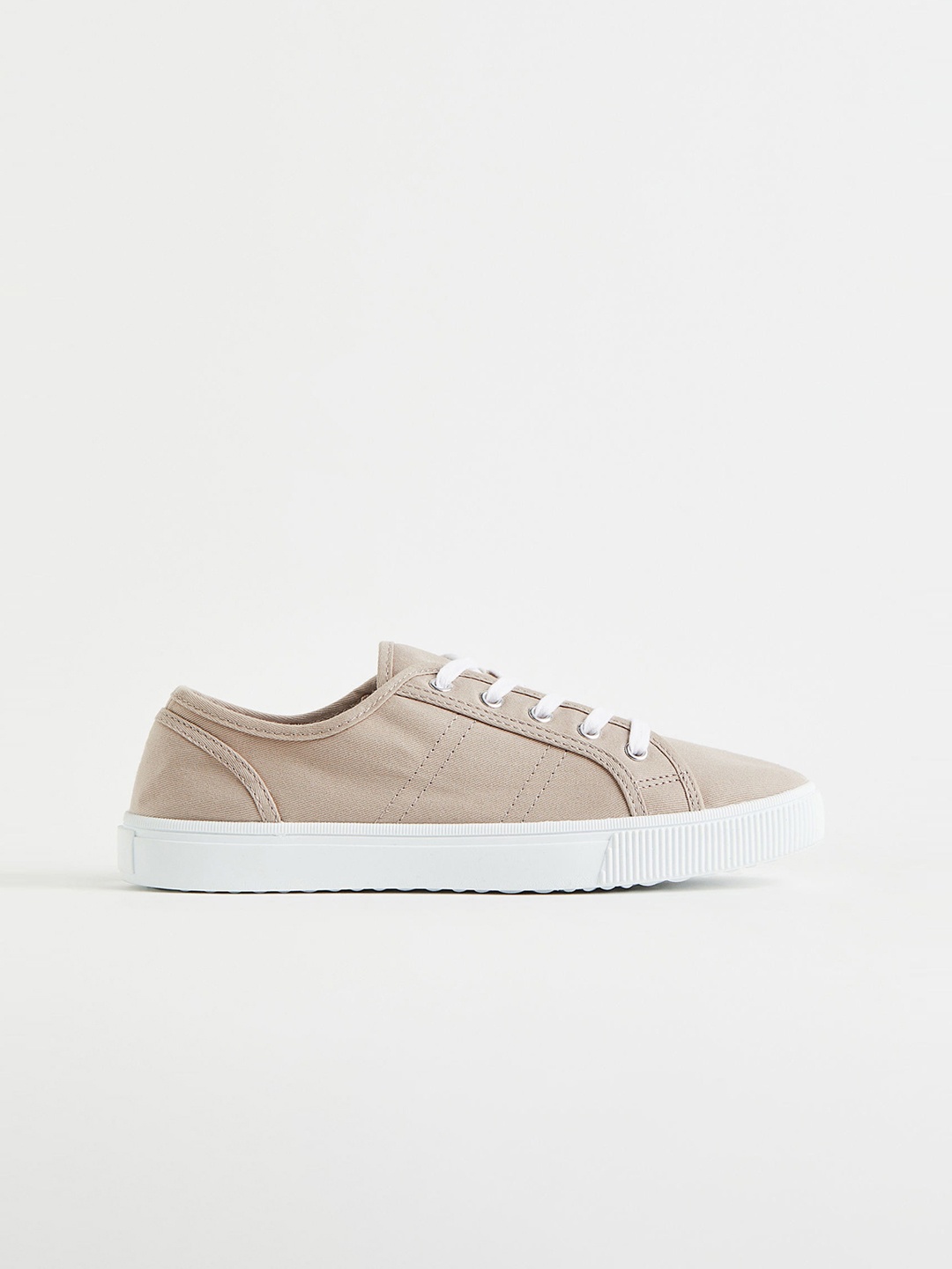 

H&M Women Canvas Trainers, Beige