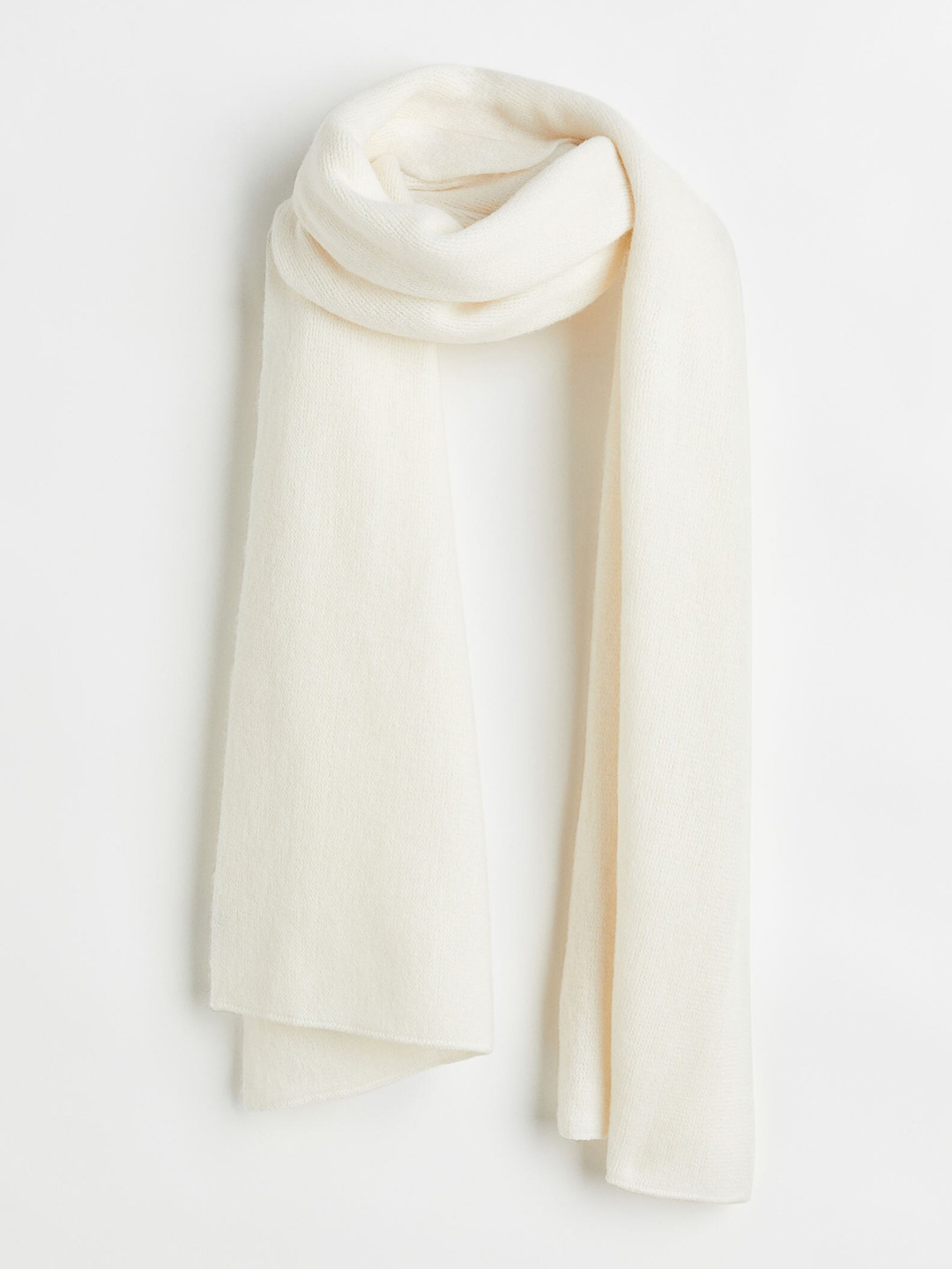 

H&M Women Fine-Knit Scarf, White