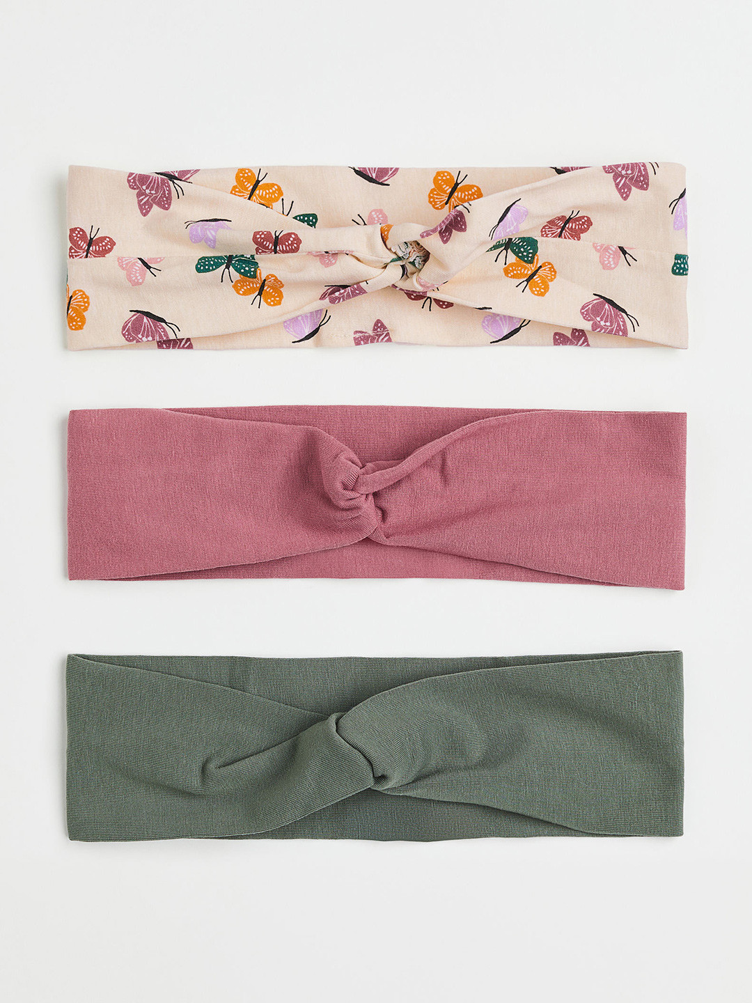 

H&M Girls 3-Pack Hairbands, Green