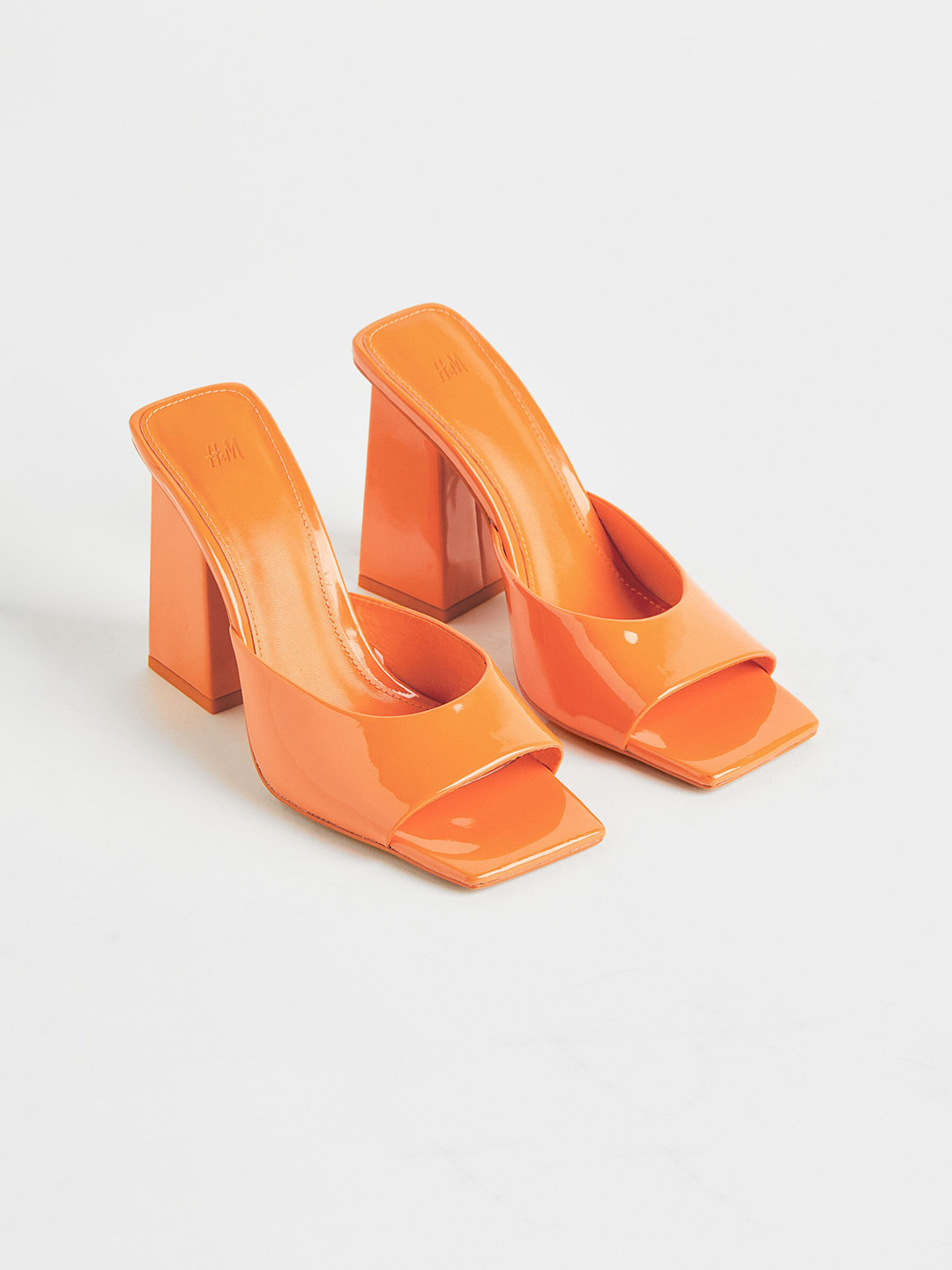 

H&M Orange Block Mules