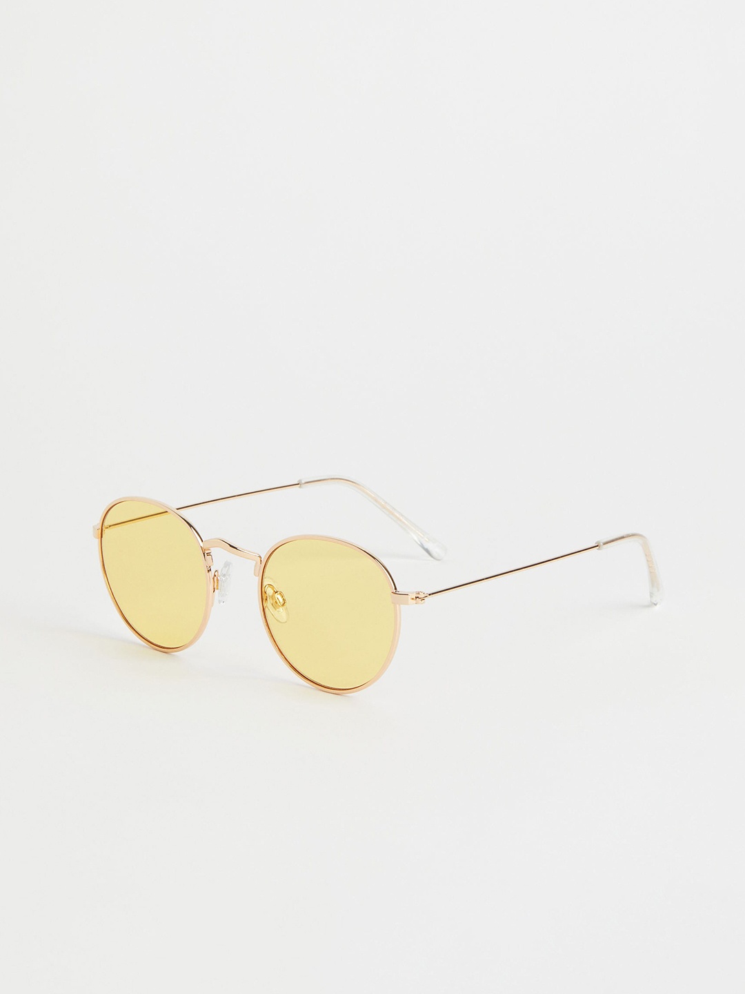 

H&M Men Yellow & Gold-Toned Round Sunglasses