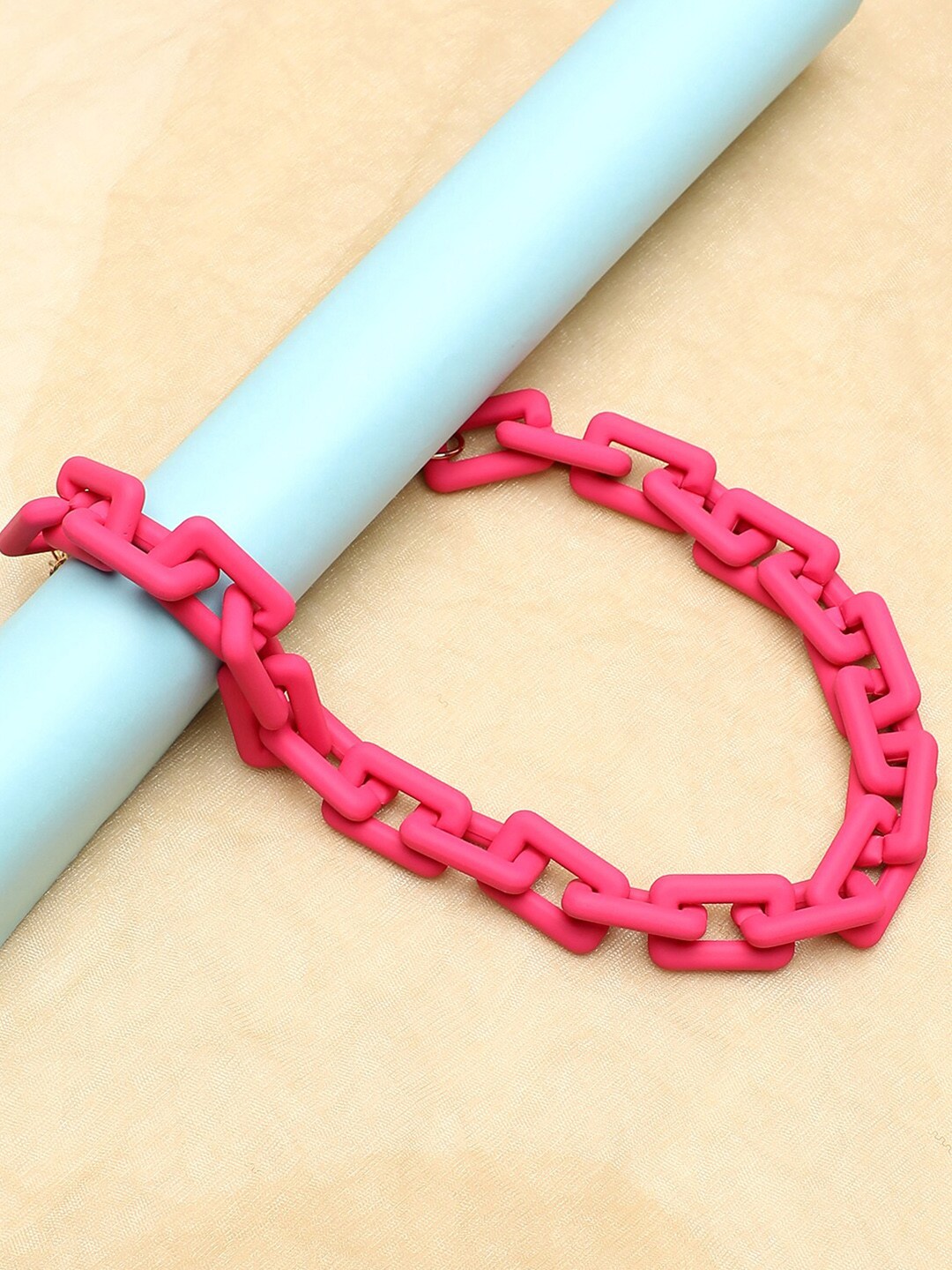 

SOHI Gold-Toned & Pink Gold-Plated Chain
