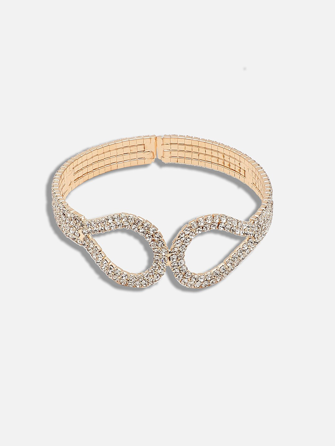 

SOHI Women White & Gold-Plated Wraparound Bracelet