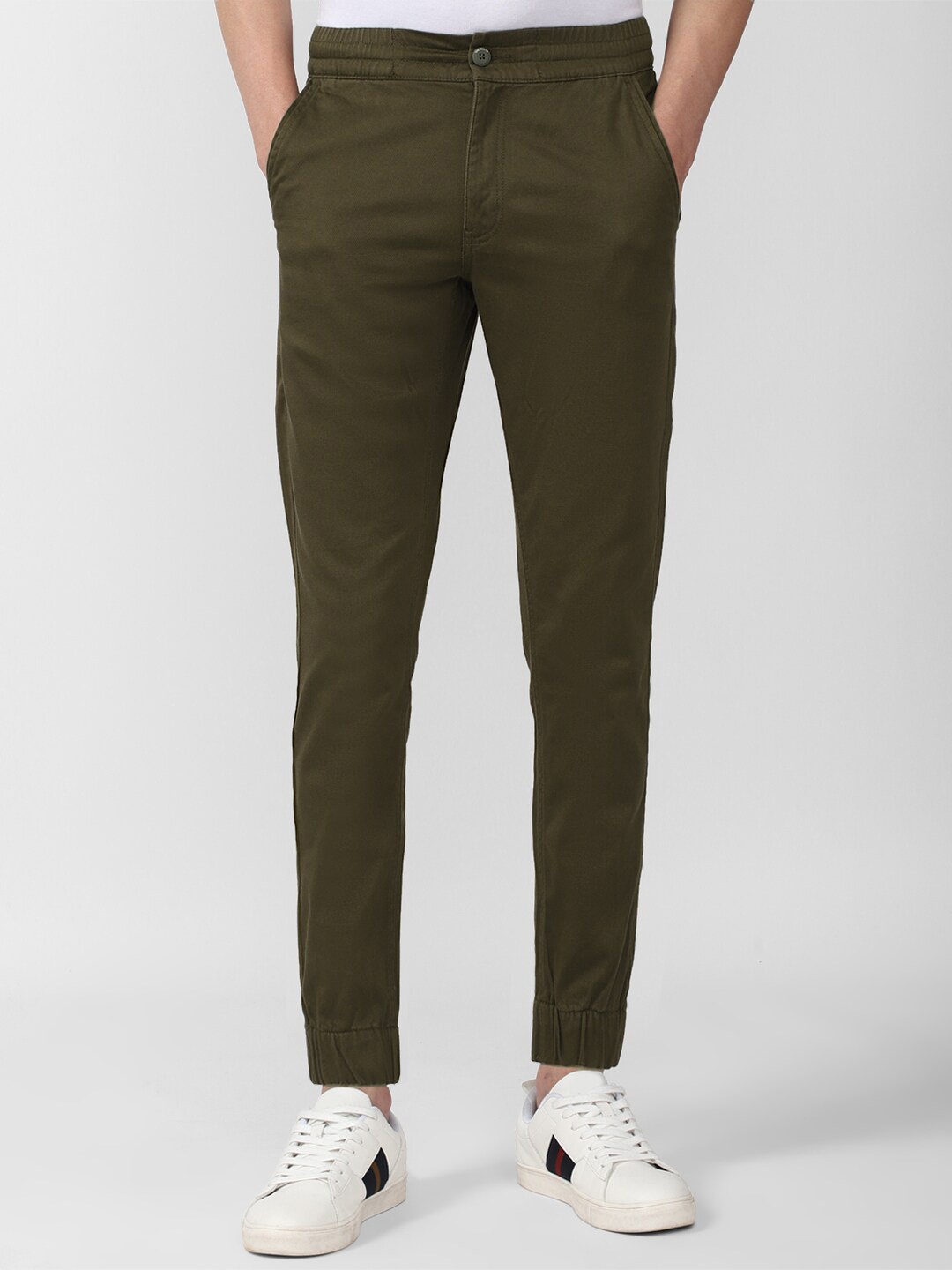 

Van Heusen Sport Men Olive Green Slim Fit Trousers