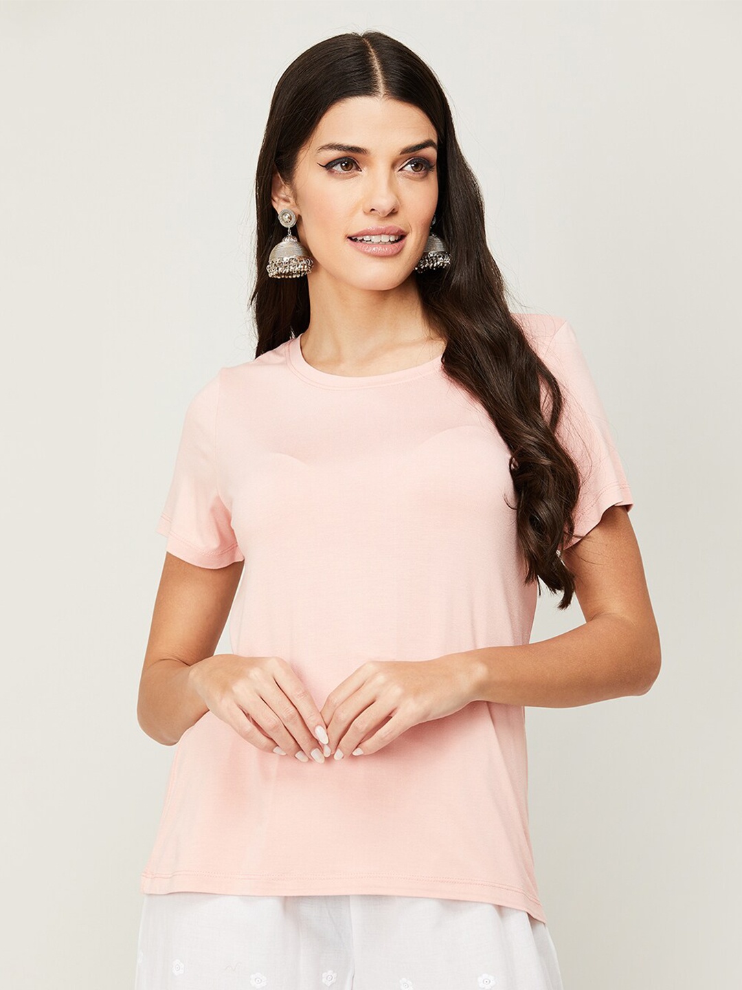 

Colour Me by Melange Woman Solid Top, Pink