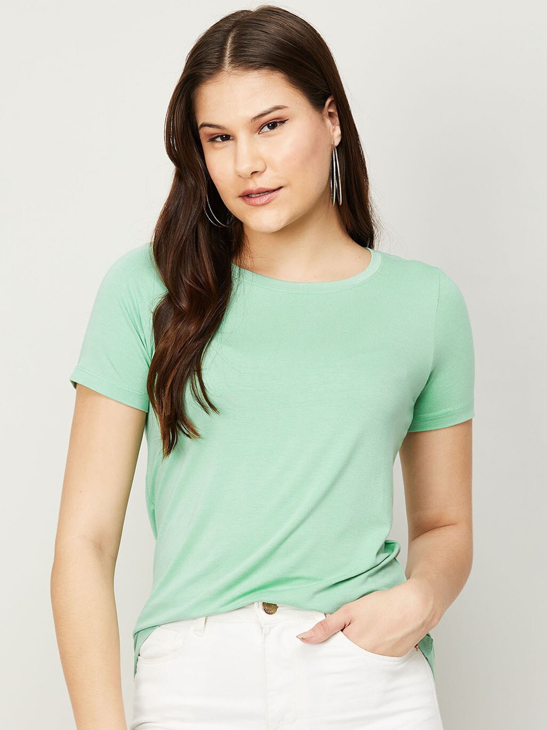 

Colour Me by Melange Woman Solid Top, Green