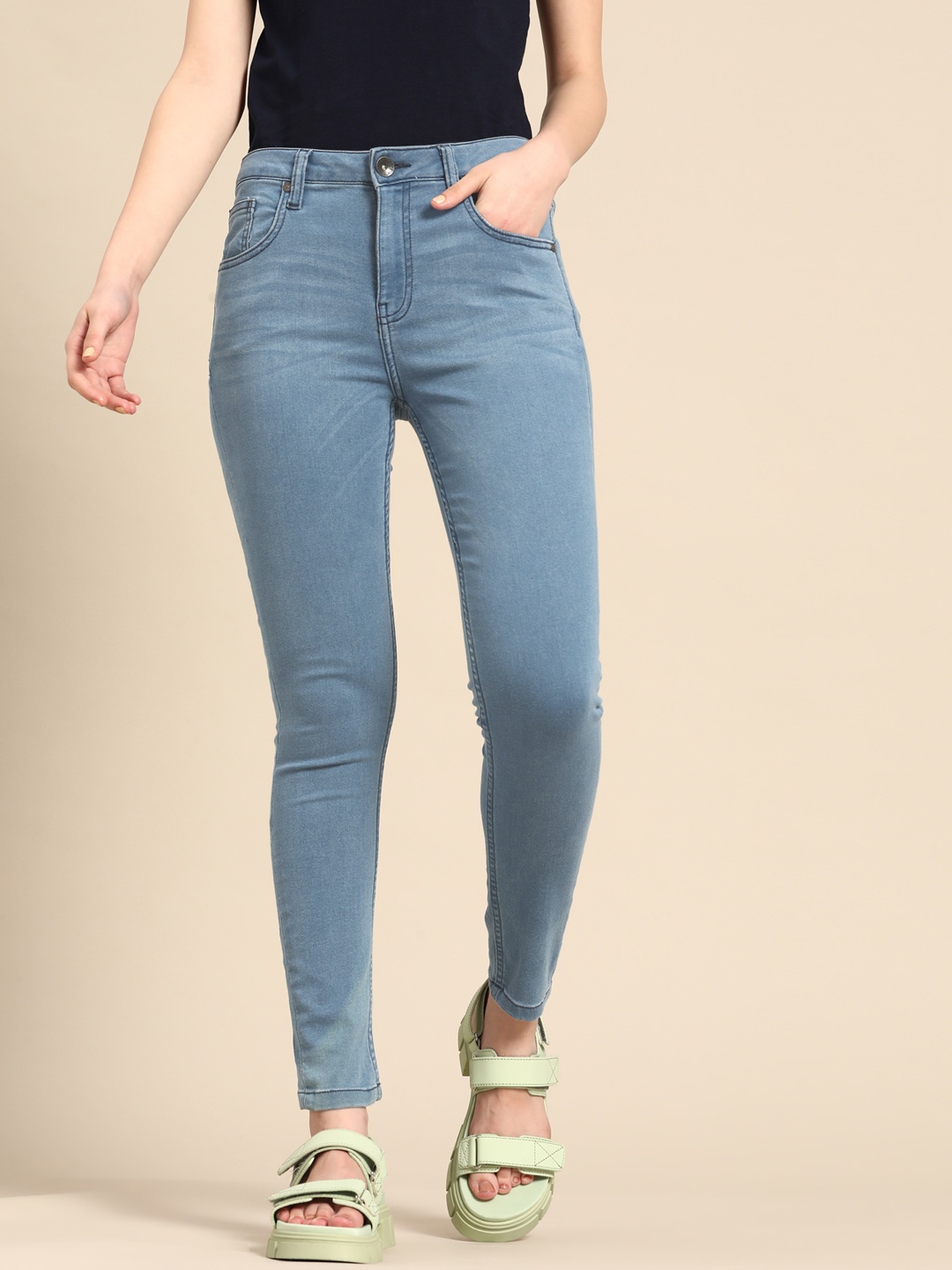 

United Colors of Benetton Women Blue Skinny Fit Stretchable Jeans