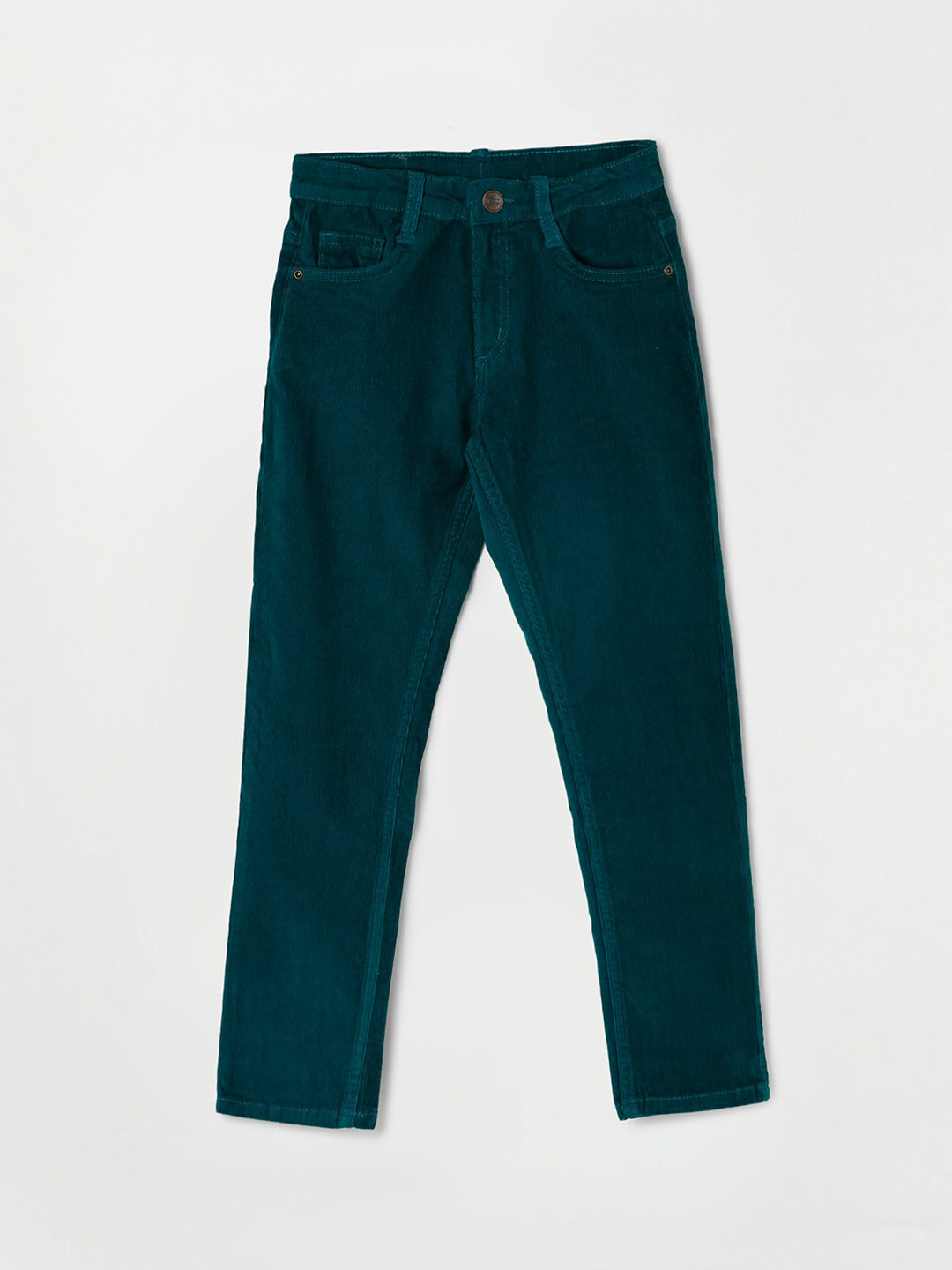 

Fame Forever by Lifestyle Boys Teal Solid Cotton Regular Fit Jeans