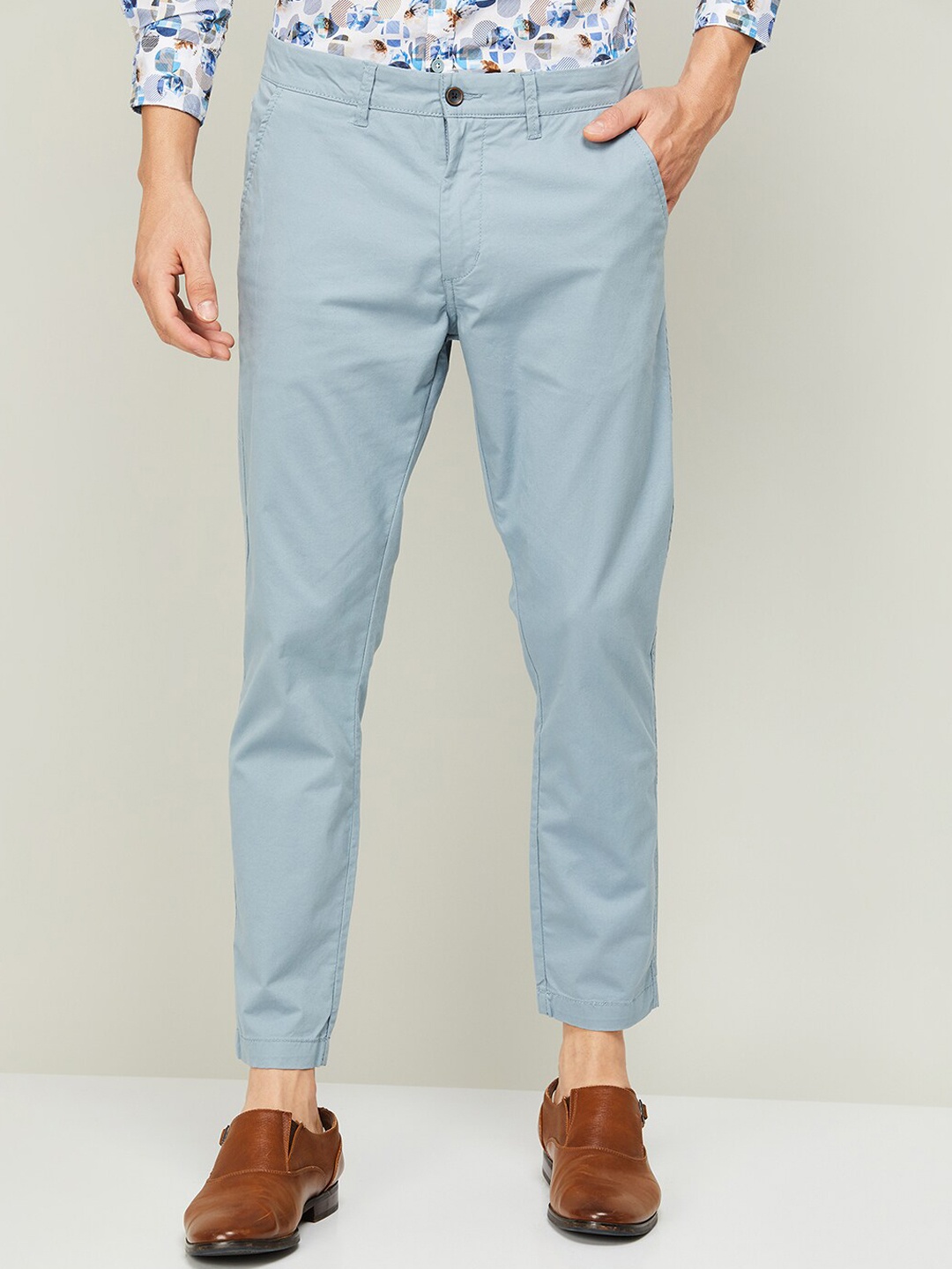 

CODE by Lifestyle Men Blue Tapered Fit Chinos Trouser