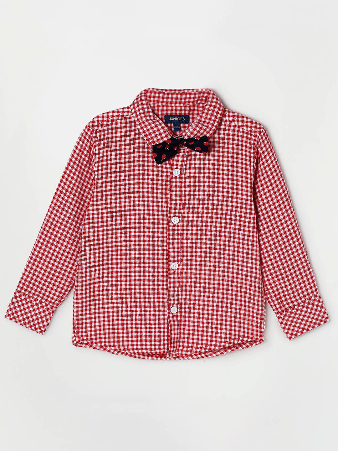 

Juniors by Lifestyle Boys Red Gingham Checks Pure Cotton Casual Shirt
