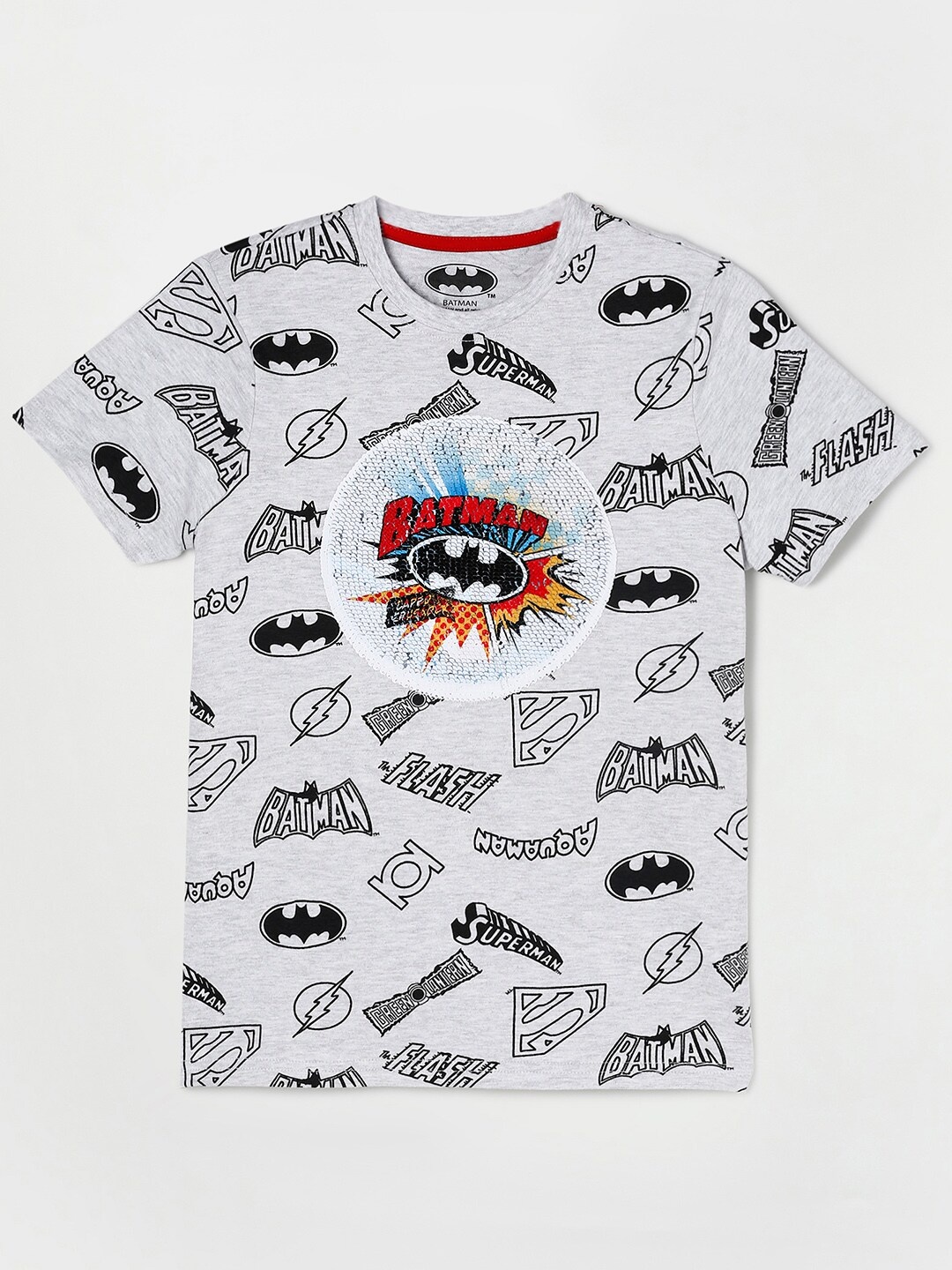 

Fame Forever by Lifestyle Boys Grey & Black Batman Printed T-shirt