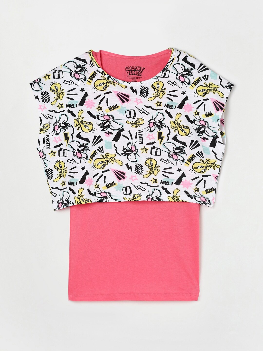 

Fame Forever by Lifestyle Girls White Tweety Printed Pure Cotton T-shirt