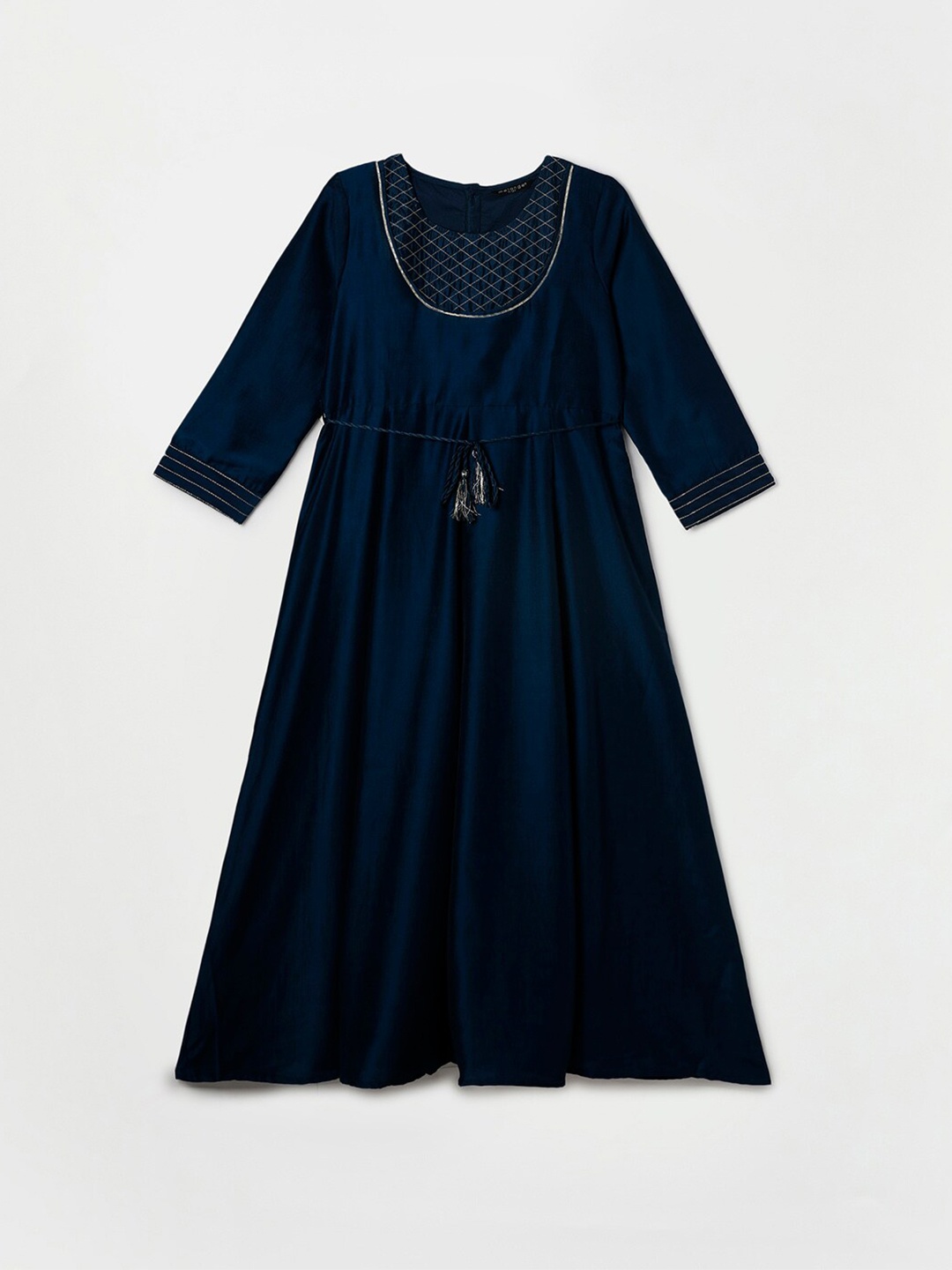

Melange by Lifestyle Navy Blue A-Line Solid Dress