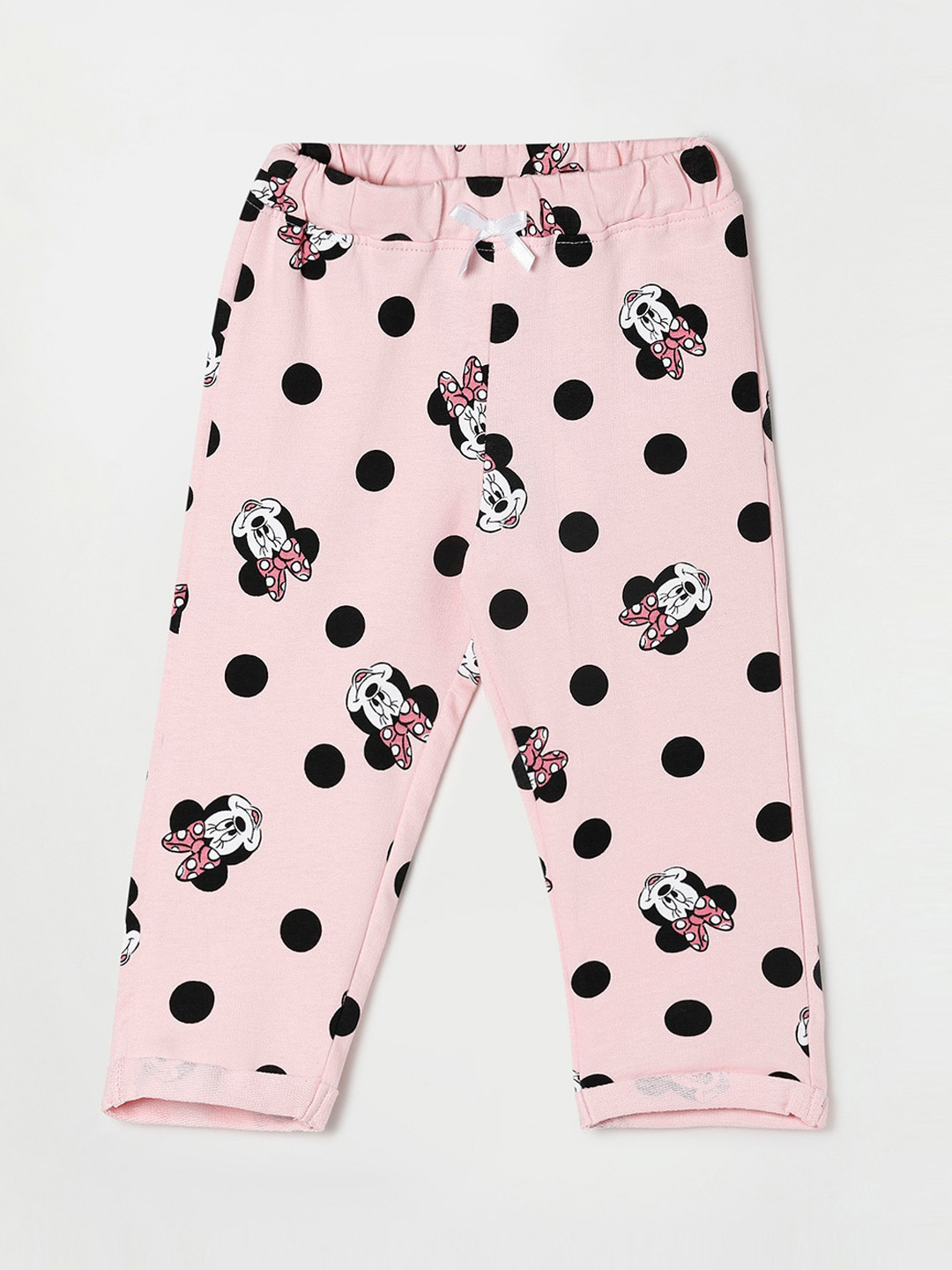 

Juniors by Lifestyle Girls Pink Mickey Mouse Printed Regular-Fit Pure Cotton Track Pant