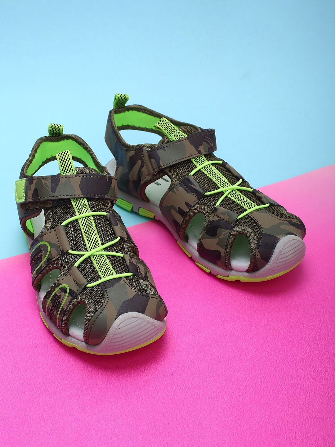 

Fame Forever by Lifestyle Boys Green & Grey Fisherman Sandals