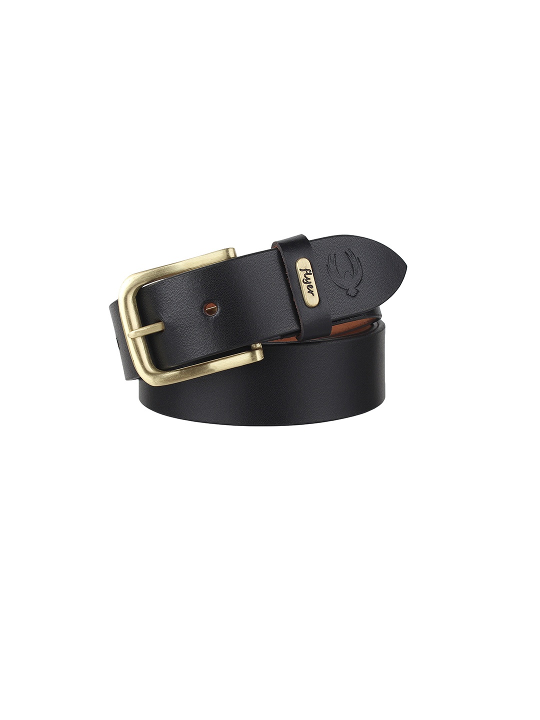 

Flyer Men Black Leather Formal Belt